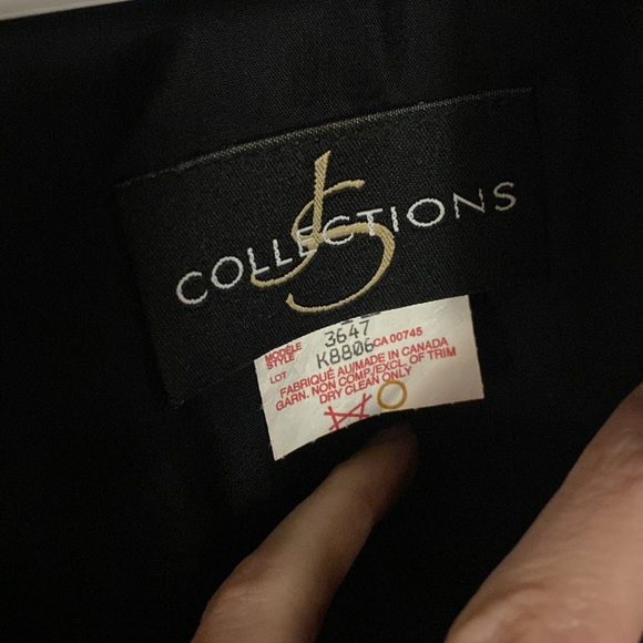 JS Collections blue and black checkered dress size 12 - Picture 4 of 6